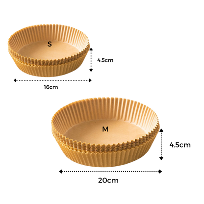 Pack de revêtements en papier jetables pour friteuse