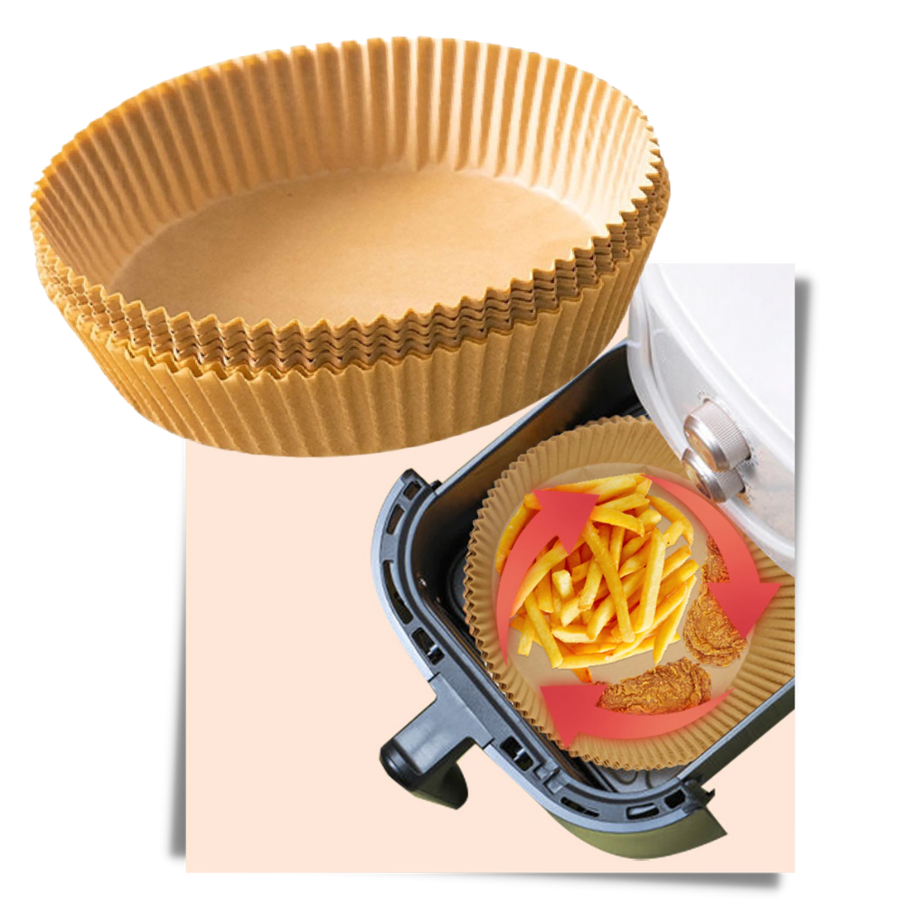 Pack de revêtements en papier jetables pour friteuse