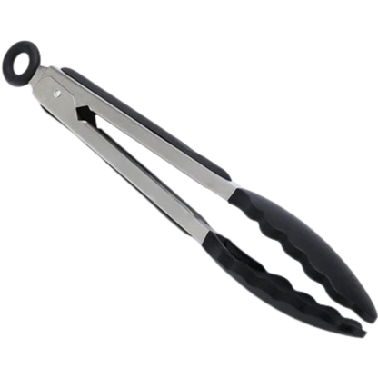 Pince de barbecue en acier inoxydable avec poignée en silicone