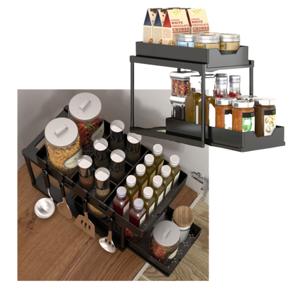 Porte-épices à double tiroir