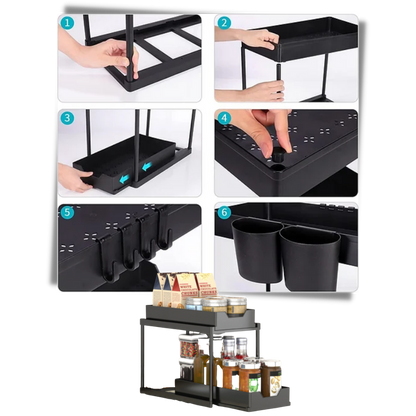 Porte-épices à double tiroir