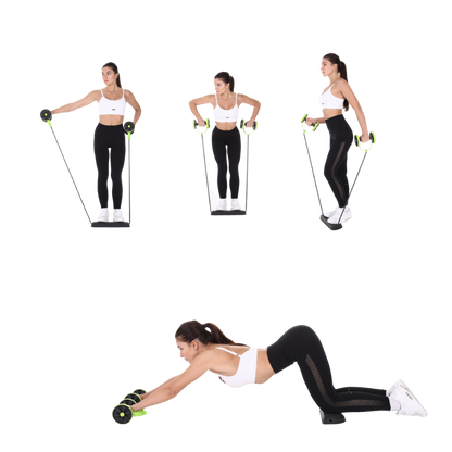 Rouleaux abdominaux avec bandes de résistance