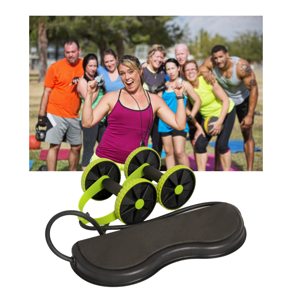 Rouleaux abdominaux avec bandes de résistance