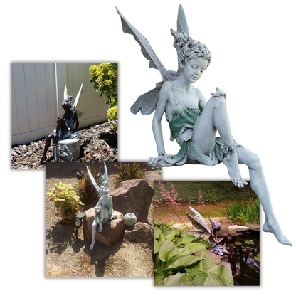 Ornement de jardin en forme de statue de fée
