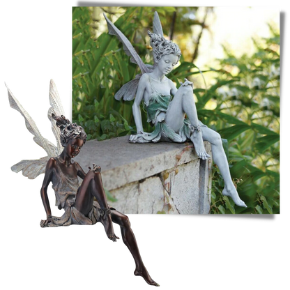 Ornement de jardin en forme de statue de fée