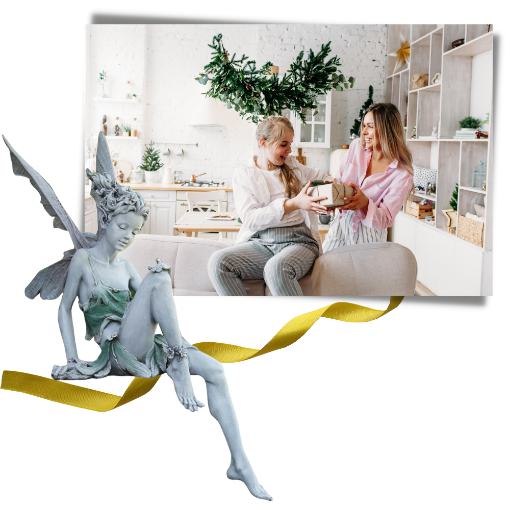 Ornement de jardin en forme de statue de fée