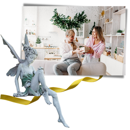 Ornement de jardin en forme de statue de fée