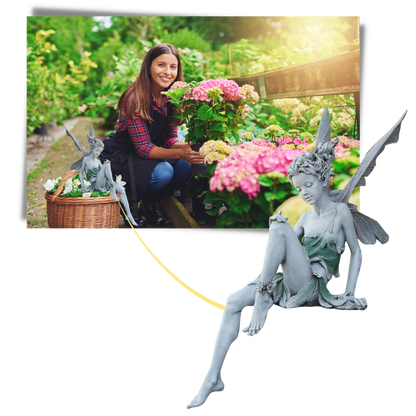 Ornement de jardin en forme de statue de fée