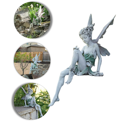 Ornement de jardin en forme de statue de fée