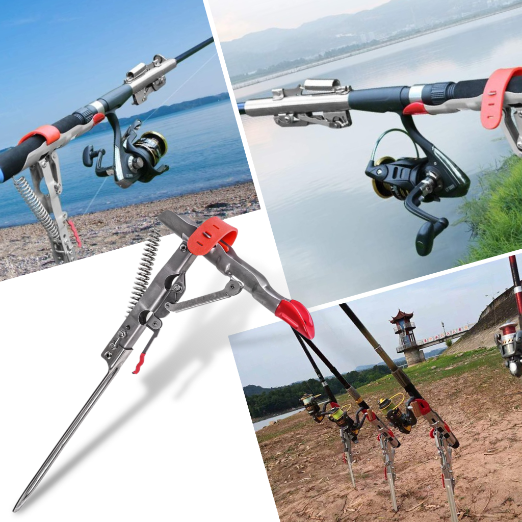 Support de canne à pêche avec ressorts