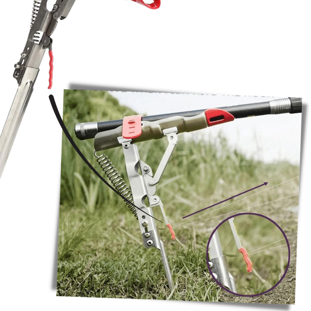 Support de canne à pêche avec ressorts