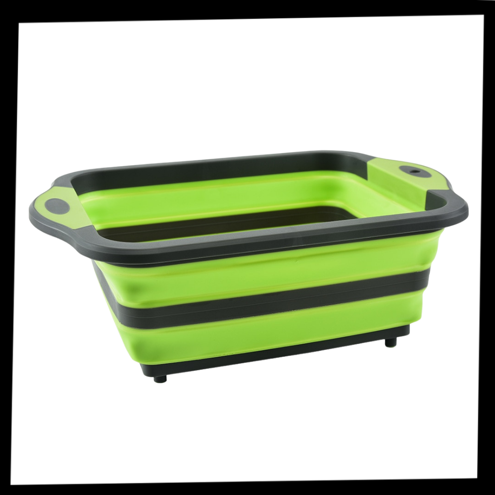 Planche à découper pliable avec panier