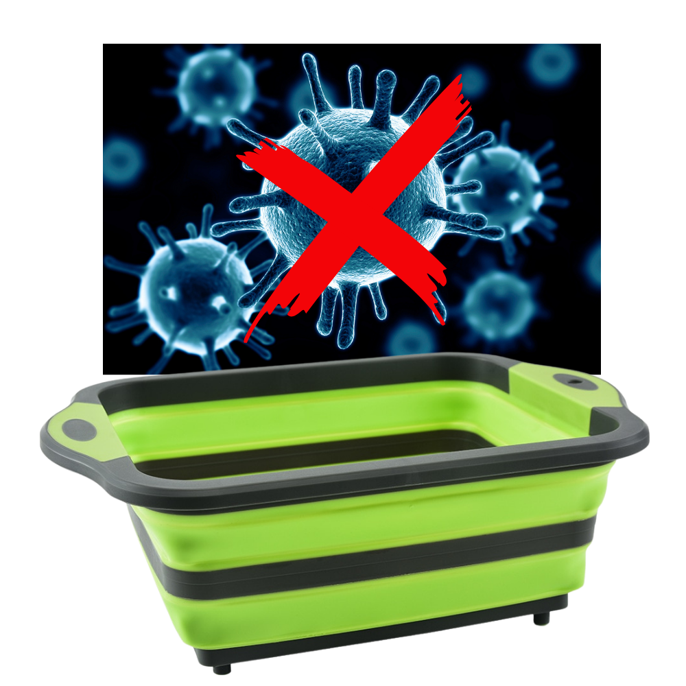 Planche à découper pliable avec panier