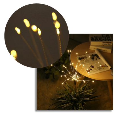 Lumières en forme de feux d'artifice électriques pour le jardin