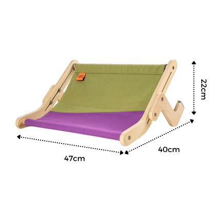 Perchoir de fenêtre en bois pour chat