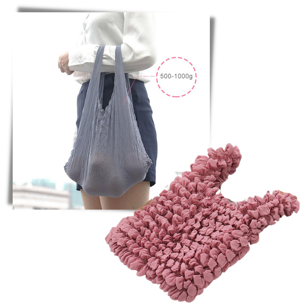 Sac à provisions plissé extensible