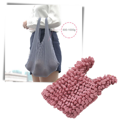 Sac à provisions plissé extensible