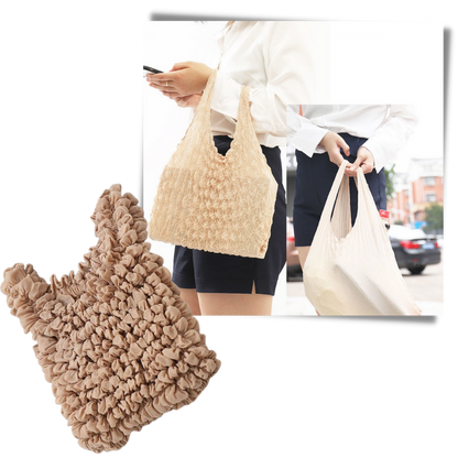 Sac à provisions plissé extensible