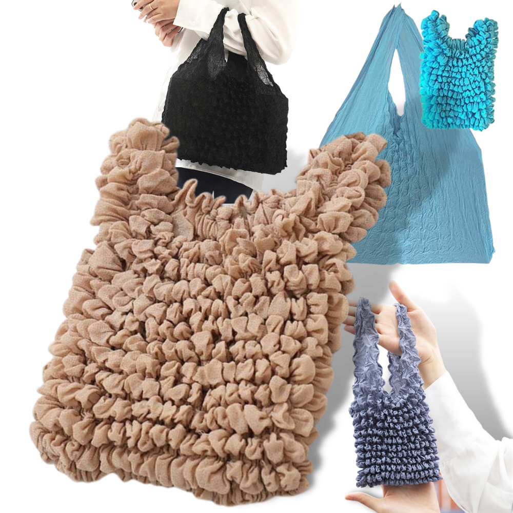 Sac à provisions plissé extensible