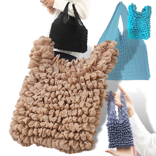 Sac à provisions plissé extensible