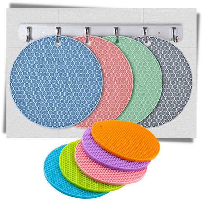 Sous-verre porte-pot en silicone