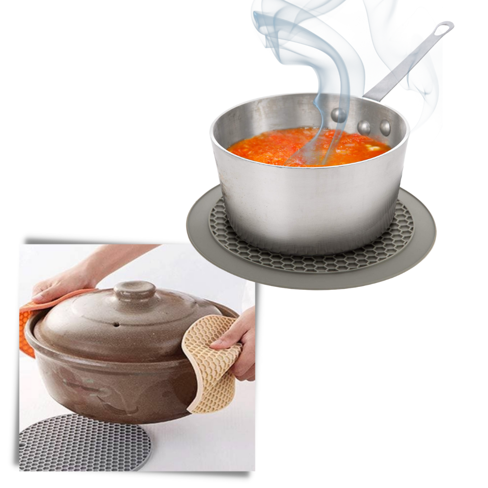 Sous-verre porte-pot en silicone