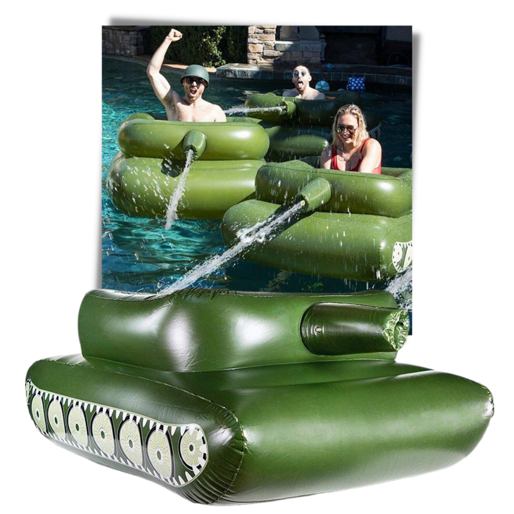 Char d'assaut gonflable pour piscine