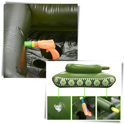 Char d'assaut gonflable pour piscine