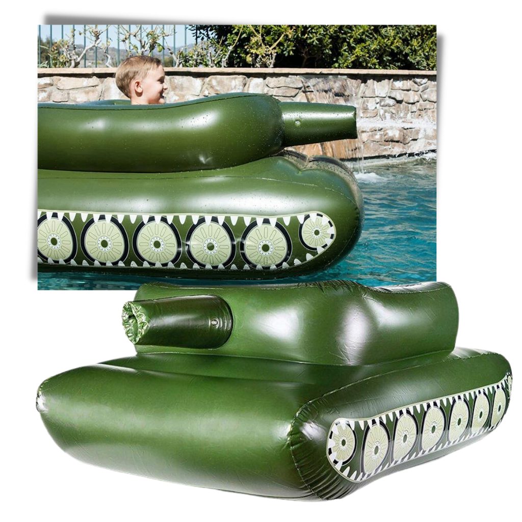 Char d'assaut gonflable pour piscine
