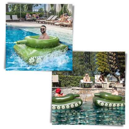 Char d'assaut gonflable pour piscine