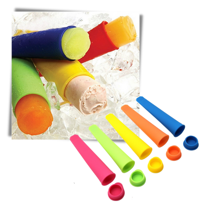 Pack de 5 moules en silicone pour sucettes glacées