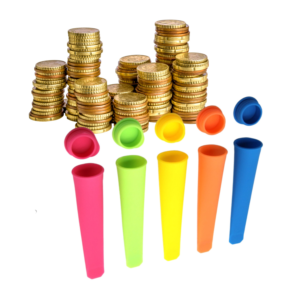 Pack de 5 moules en silicone pour sucettes glacées