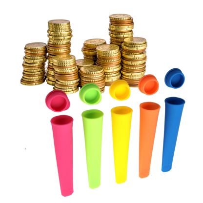 Pack de 5 moules en silicone pour sucettes glacées