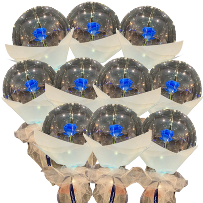 Magnifique ballon LED à rose en DIY