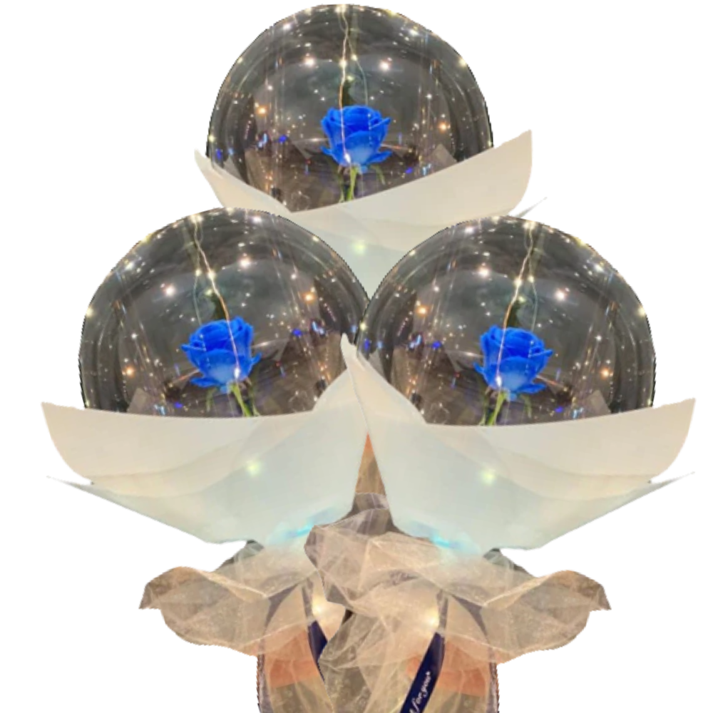 Magnifique ballon LED à rose en DIY