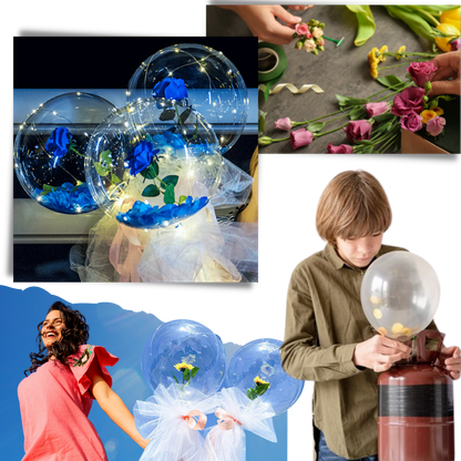 Magnifique ballon LED à rose en DIY