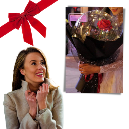 Magnifique ballon LED à rose en DIY