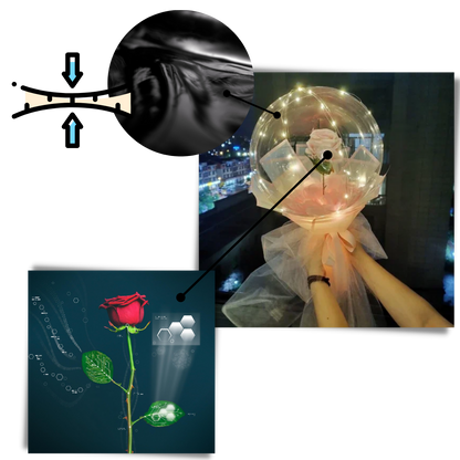 Magnifique ballon LED à rose en DIY