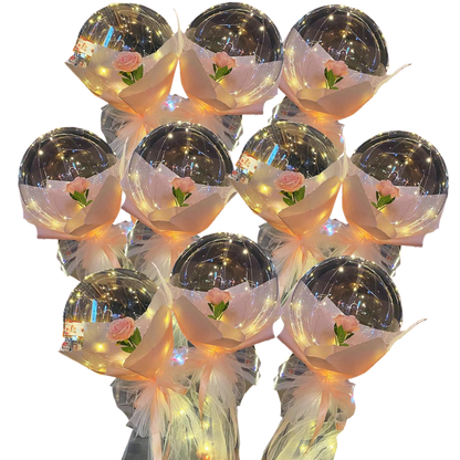 Magnifique ballon LED à rose en DIY