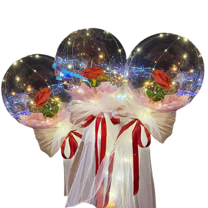 Magnifique ballon LED à rose en DIY