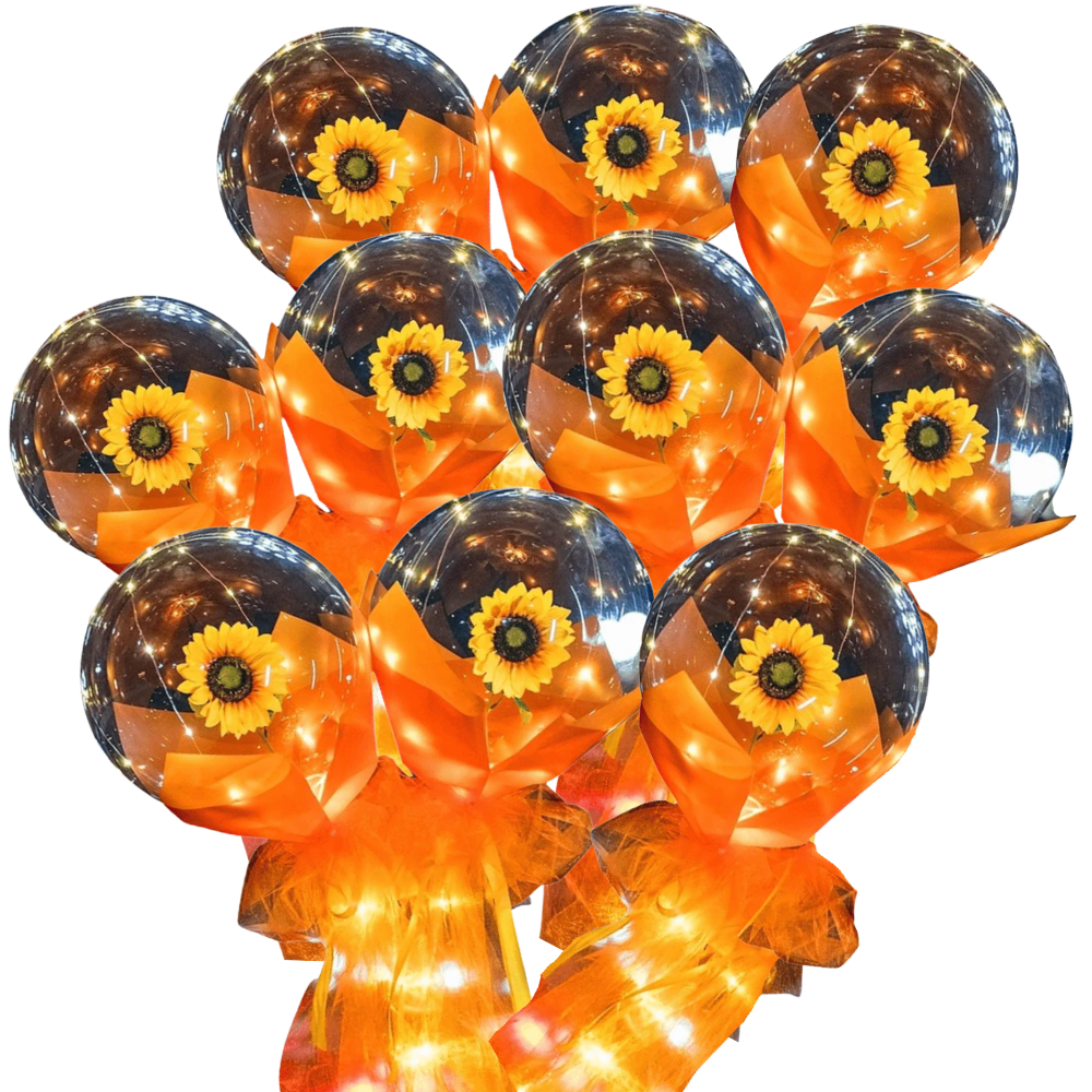 Magnifique ballon LED à rose en DIY