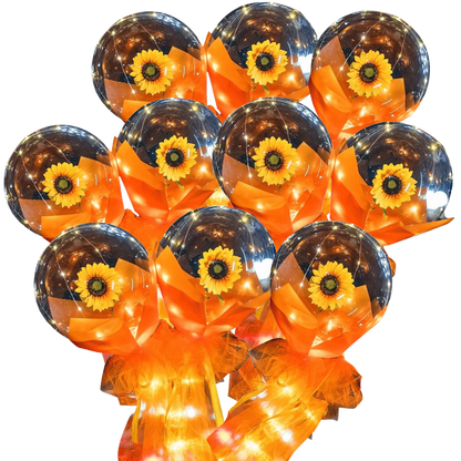 Magnifique ballon LED à rose en DIY