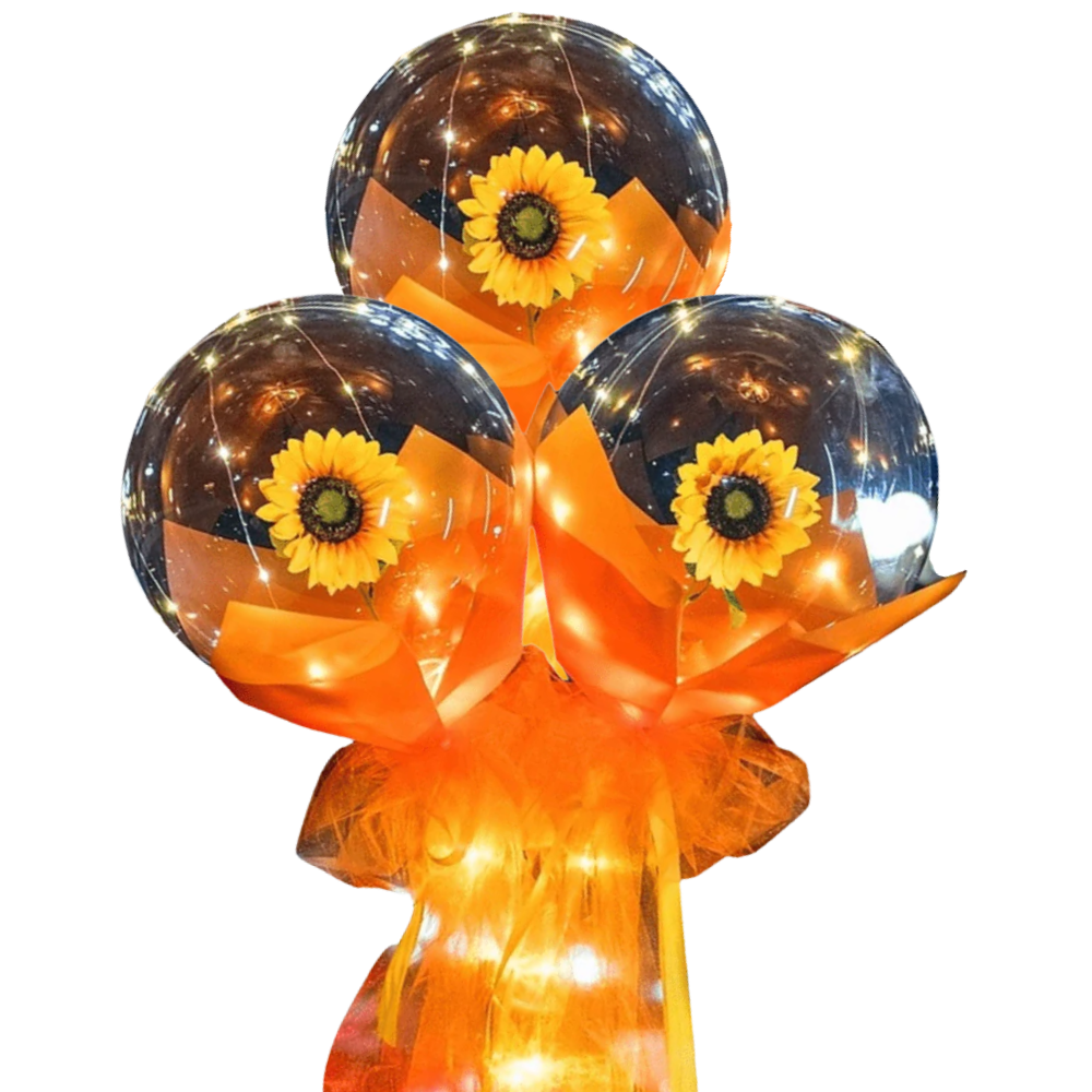 Magnifique ballon LED à rose en DIY