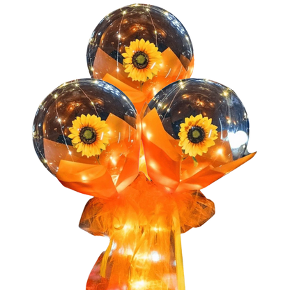 Magnifique ballon LED à rose en DIY