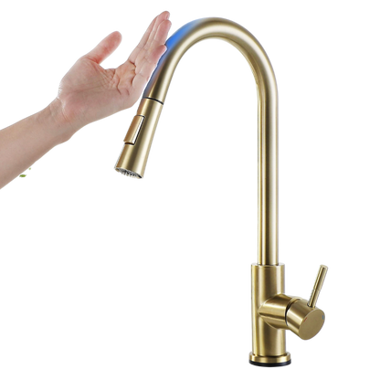 Robinet de cuisine flexible avec capteur