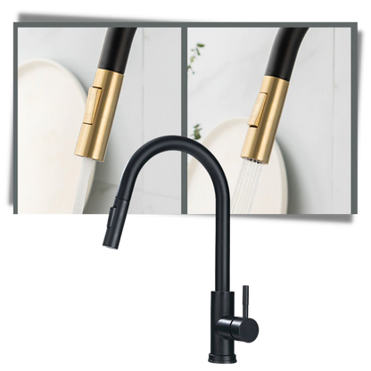 Robinet de cuisine flexible avec capteur