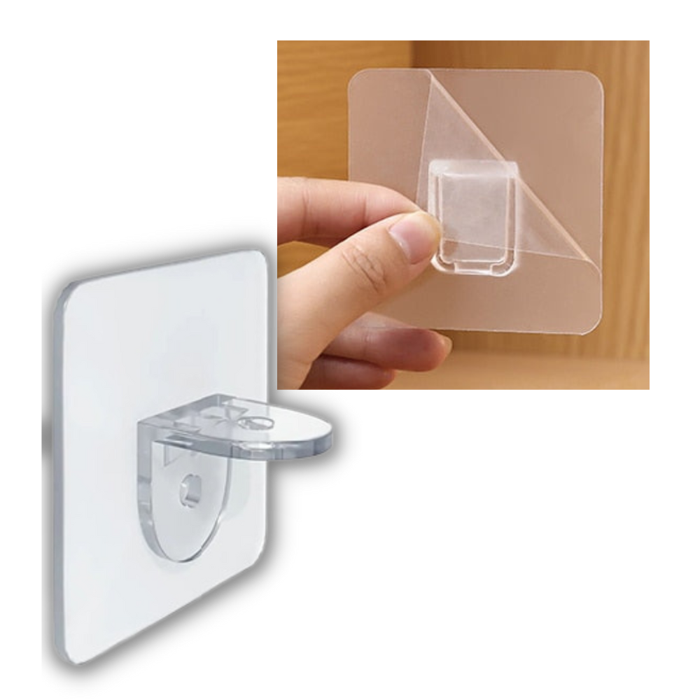 Supports d'étagères adhésifs