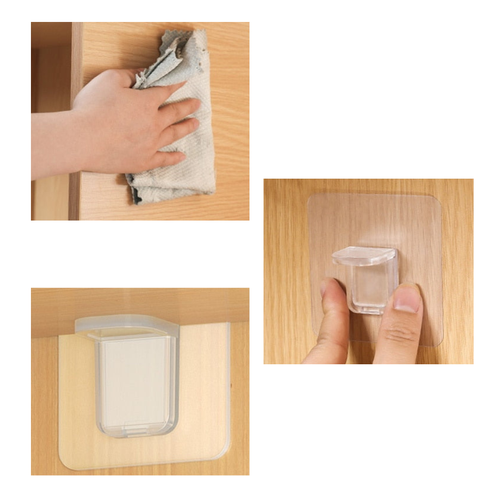 Supports d'étagères adhésifs