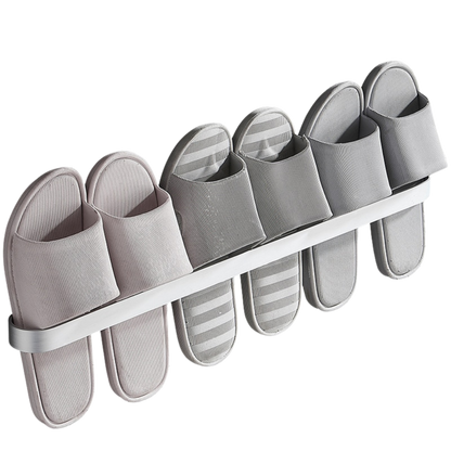 Support mural en aluminium pour pantoufles