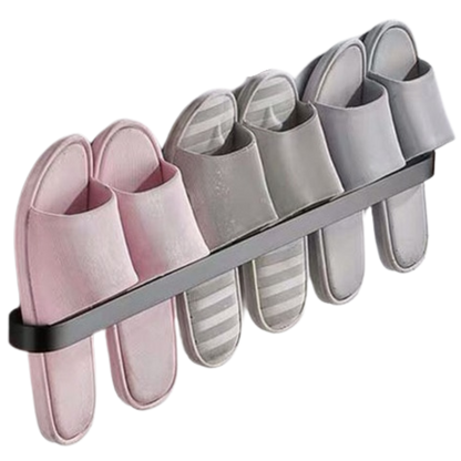 Support mural en aluminium pour pantoufles